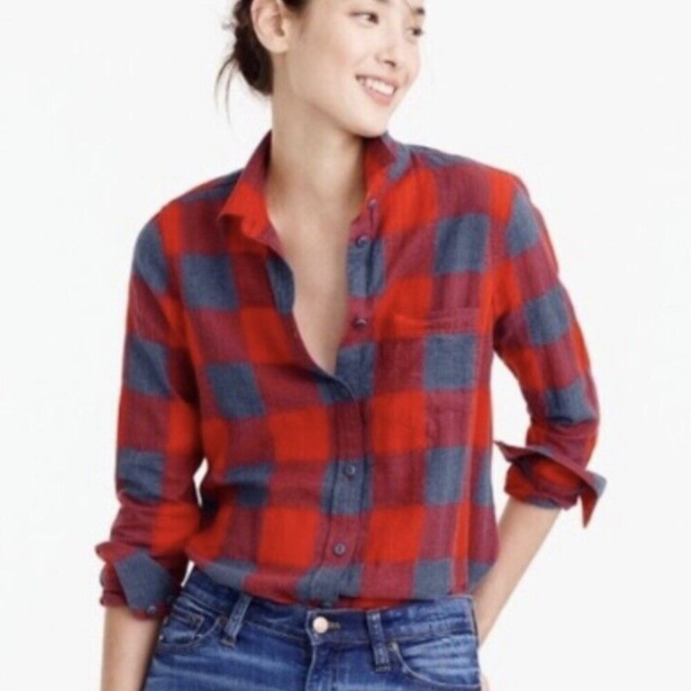 J.crew plaid boy shirt - size 2